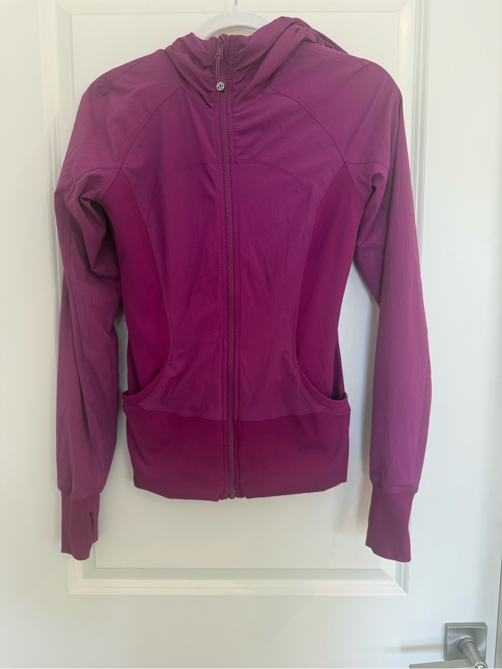 Lululemon In Flux Reversible Lightweight Hooded Zip-Front Jacket-Regal Plum - Picture 2 of 11
